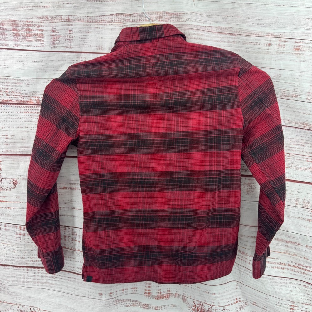 Lululemon Flannel Shirt Mens Size Small Red Black Plaid Long Sleeve Button Down - Picture 6 of 9